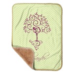 Yoga Tree Sherpa Baby Blanket - 30" x 40" w/ Name or Text