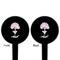 Yoga Tree Black Plastic 4" Food Pick - Round - Double Sided - Front & Back