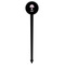 Yoga Tree Black Plastic 6" Food Pick - Round - Single Pick