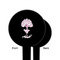 Yoga Tree Black Plastic 6" Food Pick - Round - Single Sided - Front & Back