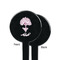 Yoga Tree Black Plastic 7" Stir Stick - Single Sided - Round - Front & Back