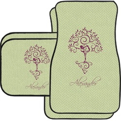 Yoga Tree Car Floor Mats Set - 2 Front & 2 Back (Personalized)