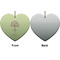 Yoga Tree Ceramic Flat Ornament - Heart Front & Back (APPROVAL)