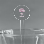 Yoga Tree 7" Round Plastic Stir Sticks - Clear (Personalized)