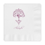 Yoga Tree Embossed Decorative Napkins (Personalized)