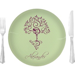 Yoga Tree Glass Lunch / Dinner Plate 10" (Personalized)