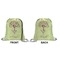 Yoga Tree Drawstring Backpack Front & Back Medium