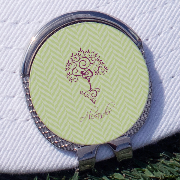 Custom Yoga Tree Golf Ball Marker - Hat Clip