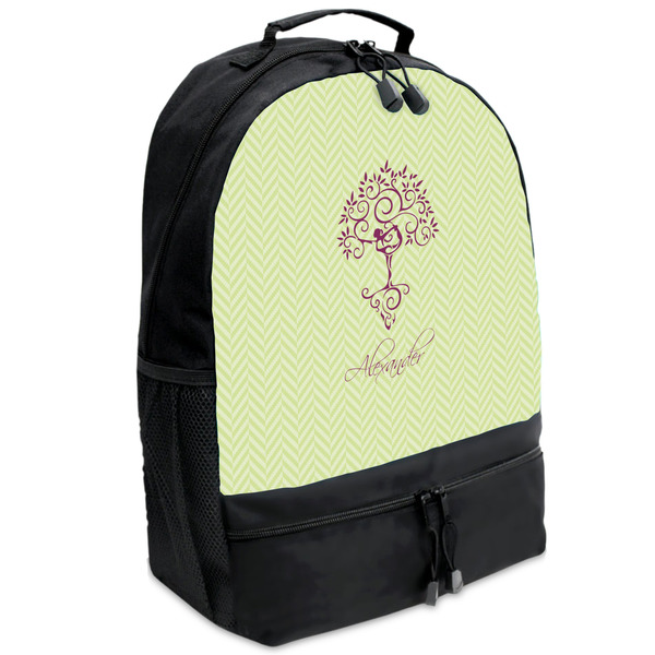 Custom Yoga Tree Backpacks - Black (Personalized)