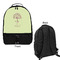 Yoga Tree Large Backpack - Black - Front & Back View