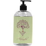 Yoga Tree Plastic Soap / Lotion Dispenser (16 oz - Large - Black) (Personalized)