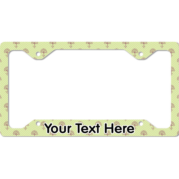 Custom Yoga Tree License Plate Frame - Style C (Personalized)