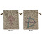 Yoga Tree Medium Burlap Gift Bag - Front and Back