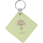 Yoga Tree Diamond Plastic Keychain w/ Name or Text