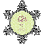 Yoga Tree Vintage Snowflake Ornament (Personalized)