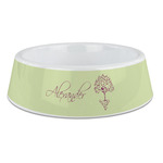 Yoga Tree Plastic Dog Bowl - Large (Personalized)