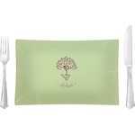 Yoga Tree Glass Rectangular Lunch / Dinner Plate (Personalized)