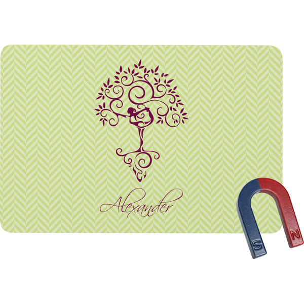 Custom Yoga Tree Rectangular Fridge Magnet (Personalized)