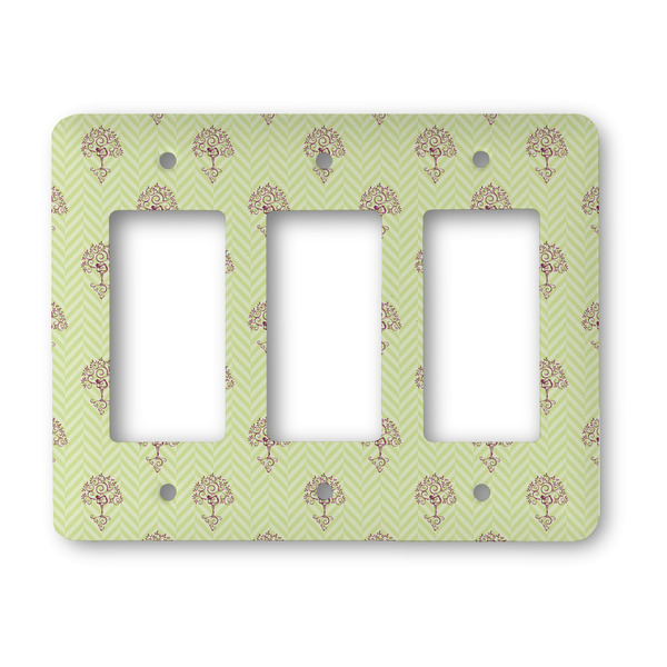 Custom Yoga Tree Rocker Style Light Switch Cover - Three Switch