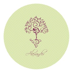 Yoga Tree Round Decal - Small (Personalized)