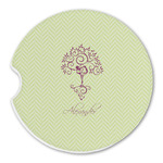 Yoga Tree Sandstone Car Coaster - Single (Personalized)