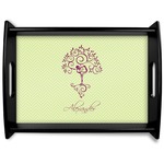 Yoga Tree Black Wooden Tray - Large (Personalized)