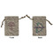 Yoga Tree Small Burlap Gift Bag - Front and Back