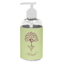 Yoga Tree Plastic Soap / Lotion Dispenser (8 oz - Small - White) (Personalized)