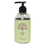 Yoga Tree Plastic Soap / Lotion Dispenser (8 oz - Small - Black) (Personalized)