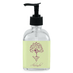 Yoga Tree Glass Soap & Lotion Bottle - Single Bottle (Personalized)