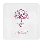 Yoga Tree Standard Decorative Napkins (Personalized)