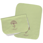 Yoga Tree Burp Cloths - Fleece - Set of 2 w/ Name or Text