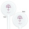 Yoga Tree White Plastic 5.5" Stir Stick - Double Sided - Round - Front & Back