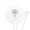 Yoga Tree White Plastic 5.5" Stir Stick - Round - Closeup