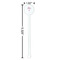 Yoga Tree White Plastic 5.5" Stir Stick - Round - Dimensions