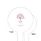 Yoga Tree White Plastic 6" Food Pick - Round - Single Sided - Front & Back