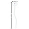 Yoga Tree White Plastic 7" Stir Stick - Oval - Dimensions