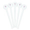 Yoga Tree White Plastic 7" Stir Stick - Round - Fan View