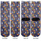 Halloween Night Adult Crew Socks - Double Pair - Front and Back - Apvl