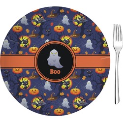 Halloween Night Glass Appetizer / Dessert Plate 8" (Personalized)