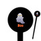 Halloween Night Black Plastic 6" Food Pick - Round - Closeup