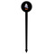 Halloween Night Black Plastic 6" Food Pick - Round - Single Pick