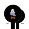 Halloween Night Black Plastic 6" Food Pick - Round - Single Sided - Front & Back