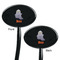 Halloween Night Black Plastic 7" Stir Stick - Double Sided - Oval - Front & Back