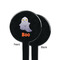 Halloween Night Black Plastic 7" Stir Stick - Single Sided - Round - Front & Back