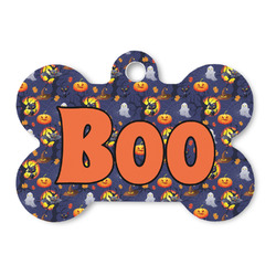 Halloween Night Bone Shaped Dog ID Tag - Large (Personalized)