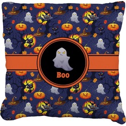Halloween Night Faux-Linen Throw Pillow 18" (Personalized)