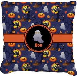 Halloween Night Faux-Linen Throw Pillow 20" (Personalized)