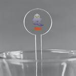 Halloween Night 7" Round Plastic Stir Sticks - Clear (Personalized)