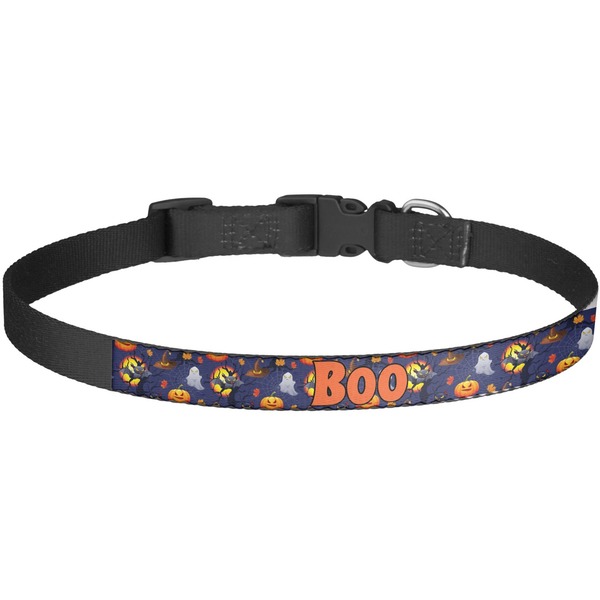 Custom Halloween Night Dog Collar - Large (Personalized)